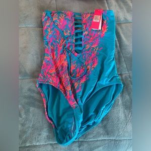 Turquoise Oasis Goddess Of The Sea Engineered One Piece